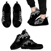 Pohnpei Nukuoro Micronesia Sneakers Polynesian Tattoo Curves Black Version