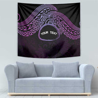 Personalised Pohnpei Nukuoro Micronesia Tapestry Polynesian Tattoo Curves Purple Version