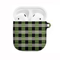 Aloha Hawaii Pakalana Pikake Lei AirPods Case Palaka Inspired Hawaiian-plaid Black