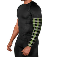 Aloha Hawaii Pakalana Pikake Lei Arm Sleeves Palaka Inspired Hawaiian-plaid Black