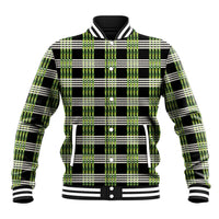 Aloha Hawaii Pakalana Pikake Lei Baseball Jacket Palaka Inspired Hawaiian-plaid Black