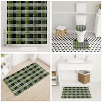 Aloha Hawaii Pakalana Pikake Lei Bathroom Set Palaka Inspired Hawaiian-plaid Black