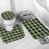 Aloha Hawaii Pakalana Pikake Lei Bathroom Set Palaka Inspired Hawaiian-plaid Black