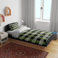 Aloha Hawaii Pakalana Pikake Lei Bedding Set Palaka Inspired Hawaiian-plaid Black