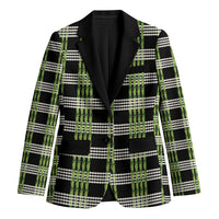 Aloha Hawaii Pakalana Pikake Lei Blazer Palaka Inspired Hawaiian-plaid Black