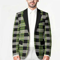 Aloha Hawaii Pakalana Pikake Lei Blazer Palaka Inspired Hawaiian-plaid Black