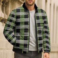 Aloha Hawaii Pakalana Pikake Lei Bomber Puffer Jacket Palaka Inspired Hawaiian-plaid Black