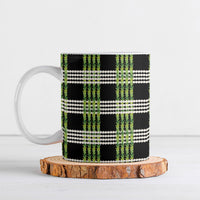 Aloha Hawaii Pakalana Pikake Lei Ceramic Mug Palaka Inspired Hawaiian-plaid Black