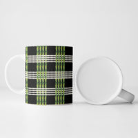 Aloha Hawaii Pakalana Pikake Lei Ceramic Mug Palaka Inspired Hawaiian-plaid Black