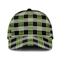 Aloha Hawaii Pakalana Pikake Lei Classic Cap Palaka Inspired Hawaiian-plaid Black