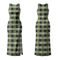 Aloha Hawaii Pakalana Pikake Lei Family Matching Tank Maxi Dress and Hawaiian Shirt Palaka Inspired Hawaiian-plaid Black