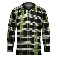 Aloha Hawaii Pakalana Pikake Lei Hockey Jersey Palaka Inspired Hawaiian-plaid Black