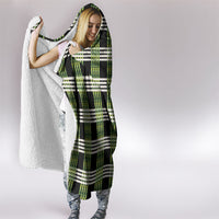 Aloha Hawaii Pakalana Pikake Lei Hooded Blanket Palaka Inspired Hawaiian-plaid Black