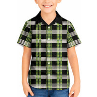 Aloha Hawaii Pakalana Pikake Lei Kid Hawaiian Shirt Palaka Inspired Hawaiian-plaid Black
