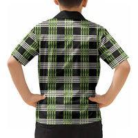Aloha Hawaii Pakalana Pikake Lei Kid Hawaiian Shirt Palaka Inspired Hawaiian-plaid Black