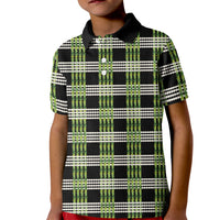 Aloha Hawaii Pakalana Pikake Lei Kid Polo Shirt Palaka Inspired Hawaiian-plaid Black