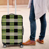 Aloha Hawaii Pakalana Pikake Lei Luggage Cover Palaka Inspired Hawaiian-plaid Black