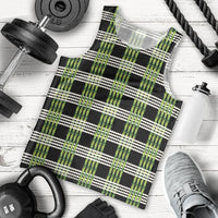 Aloha Hawaii Pakalana Pikake Lei Men Tank Top Palaka Inspired Hawaiian-plaid Black