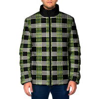 Aloha Hawaii Pakalana Pikake Lei Padded Jacket Palaka Inspired Hawaiian-plaid Black