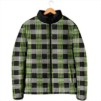 Aloha Hawaii Pakalana Pikake Lei Padded Jacket Palaka Inspired Hawaiian-plaid Black