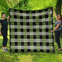 Aloha Hawaii Pakalana Pikake Lei Quilt Palaka Inspired Hawaiian-plaid Black