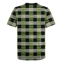 Aloha Hawaii Pakalana Pikake Lei Rugby Jersey Palaka Inspired Hawaiian-plaid Black