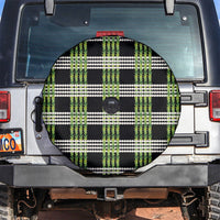Aloha Hawaii Pakalana Pikake Lei Spare Tire Cover Palaka Inspired Hawaiian-plaid Black