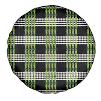 Aloha Hawaii Pakalana Pikake Lei Spare Tire Cover Palaka Inspired Hawaiian-plaid Black