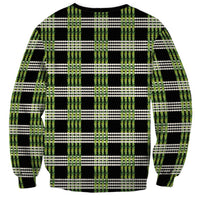 Aloha Hawaii Pakalana Pikake Lei Sweatshirt Palaka Inspired Hawaiian-plaid Black
