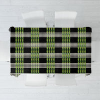 Aloha Hawaii Pakalana Pikake Lei Tablecloth Palaka Inspired Hawaiian-plaid Black