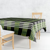 Aloha Hawaii Pakalana Pikake Lei Tablecloth Palaka Inspired Hawaiian-plaid Black