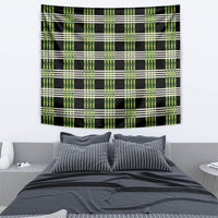 Aloha Hawaii Pakalana Pikake Lei Tapestry Palaka Inspired Hawaiian-plaid Black