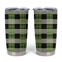 Aloha Hawaii Pakalana Pikake Lei Tumbler Cup Palaka Inspired Hawaiian-plaid Black