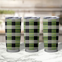 Aloha Hawaii Pakalana Pikake Lei Tumbler Cup Palaka Inspired Hawaiian-plaid Black