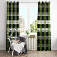 Aloha Hawaii Pakalana Pikake Lei Window Curtain Palaka Inspired Hawaiian-plaid Black