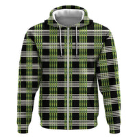 Aloha Hawaii Pakalana Pikake Lei Zip Hoodie Palaka Inspired Hawaiian-plaid Black