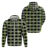 Aloha Hawaii Pakalana Pikake Lei Zip Hoodie Palaka Inspired Hawaiian-plaid Black