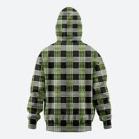 Aloha Hawaii Pakalana Pikake Lei Zip Hoodie Palaka Inspired Hawaiian-plaid Black