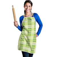 Aloha Hawaii Pakalana Pikake Lei Apron Palaka Inspired Hawaiian-plaid Pastel Green