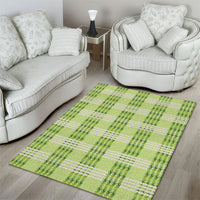 Aloha Hawaii Pakalana Pikake Lei Area Rug Palaka Inspired Hawaiian-plaid Pastel Green