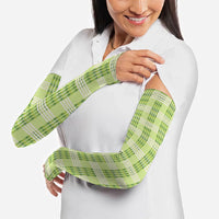 Aloha Hawaii Pakalana Pikake Lei Arm Sleeves Palaka Inspired Hawaiian-plaid Pastel Green