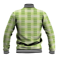 Aloha Hawaii Pakalana Pikake Lei Baseball Jacket Palaka Inspired Hawaiian-plaid Pastel Green