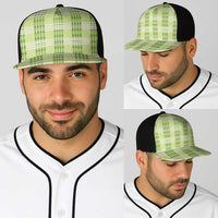 Aloha Hawaii Pakalana Pikake Lei Baseball Net Cap Palaka Inspired Hawaiian-plaid Pastel Green