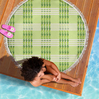 Aloha Hawaii Pakalana Pikake Lei Beach Blanket Palaka Inspired Hawaiian-plaid Pastel Green