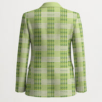 Aloha Hawaii Pakalana Pikake Lei Blazer Palaka Inspired Hawaiian-plaid Pastel Green