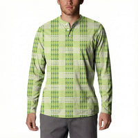 Aloha Hawaii Pakalana Pikake Lei Button Sweatshirt Palaka Inspired Hawaiian-plaid Pastel Green