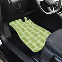 Aloha Hawaii Pakalana Pikake Lei Car Mats Palaka Inspired Hawaiian-plaid Pastel Green