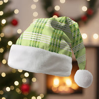 Aloha Hawaii Pakalana Pikake Lei Christmas Santa Hat Palaka Inspired Hawaiian-plaid Pastel Green