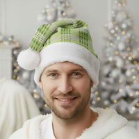 Aloha Hawaii Pakalana Pikake Lei Christmas Santa Hat Palaka Inspired Hawaiian-plaid Pastel Green
