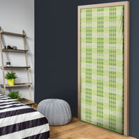 Aloha Hawaii Pakalana Pikake Lei Door Cover Palaka Inspired Hawaiian-plaid Pastel Green